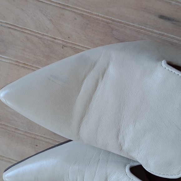 Franco Sarto Vianna Slip On Crom Heel Pointy Toe Boone Leather Dress Short Heels - Picture 10 of 14